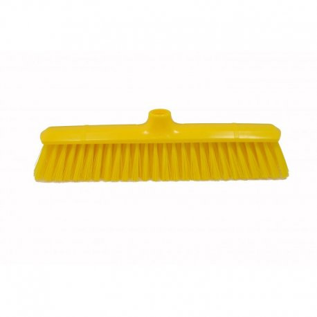  balai agree contact alimentaire en fibre dure jaune douille a vis l38cm 1pc