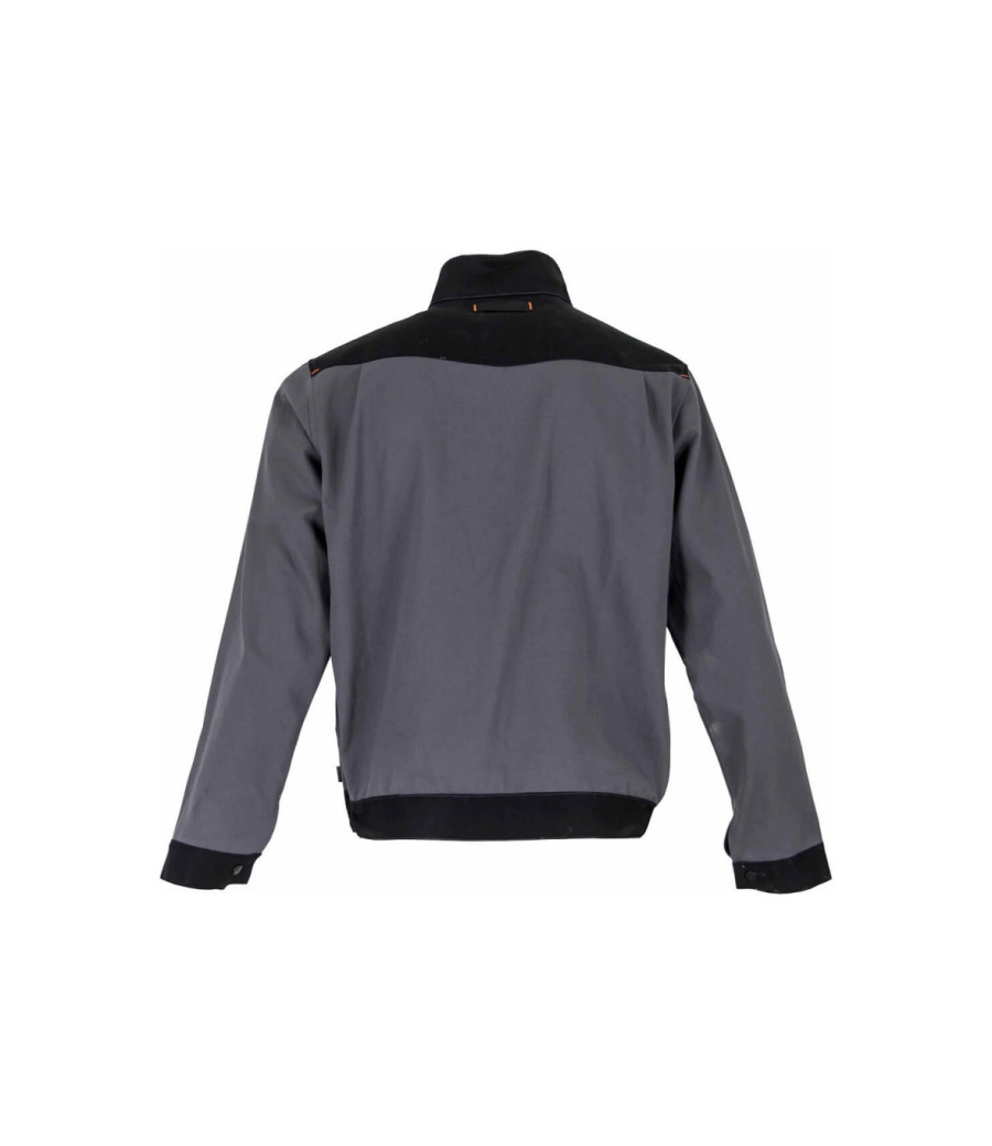 veste de travail brasure bi colore 100 coton gris lma (1)