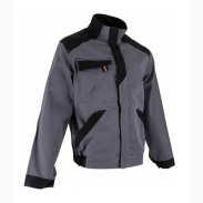 veste de travail brasure bi colore 100 coton gris lma